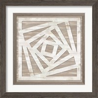 Framed 'Geo Greige Deco 3' border=