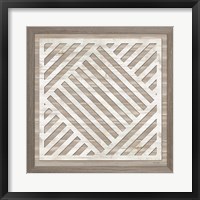 Framed 'Geo Greige Deco 4' border=