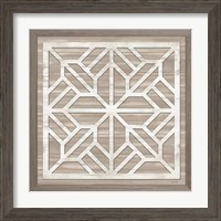 Framed 'Geo Greige Deco 5' border=