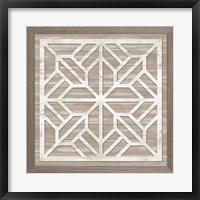 Framed 'Geo Greige Deco 5' border=