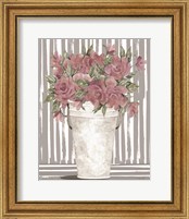 Framed 'Pink Posies II' border=