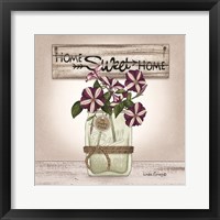 Petunias in Jar Framed Print