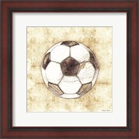 Framed 'Soccer Sketch' border=