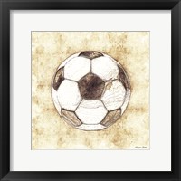 Soccer Sketch Framed Print