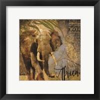 Framed 'Taste of Africa Elephant' border=