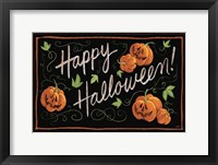 Framed Happy Halloween Jack O Lanterns