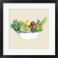 Fresh From The Garden IV Cream Framed Print