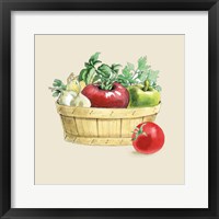 Fresh From The Garden I Cream Framed Print