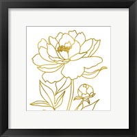 Framed 'Gold Floral IV' border=