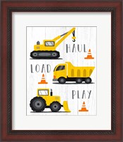 Framed 'Haul, Load, Play' border=