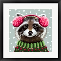 Cute Raccoon Framed Print