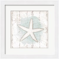 Framed 'Calming Coastal Starfish' border=