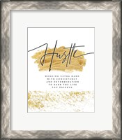 Framed 'Hustle' border=