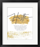 Framed 'Hustle' border=