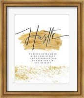 Framed 'Hustle' border=