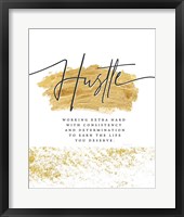 Framed 'Hustle' border=