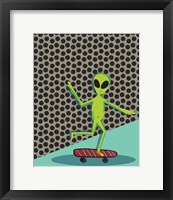 Framed Skating Alien