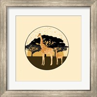 Framed 'Giraffes' border=