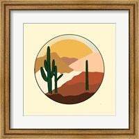 Framed 'Desert Sunset' border=