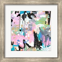 Framed 'Abstract Polka Dot II' border=