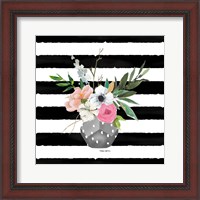 Framed 'Floral Stripes' border=