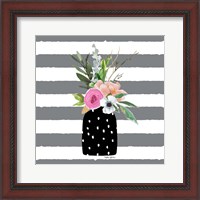 Framed 'Floral Stripes II' border=