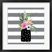 Floral Stripes II Framed Print