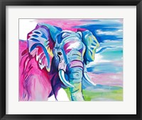 Framed Fun Colorful Elephant