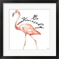 Be Different Flamingo II Framed Print