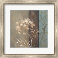 Framed 'Delicate Beauty in Blue II' border=