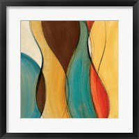 Coalescence I (brown/yellow/teal) Framed Print