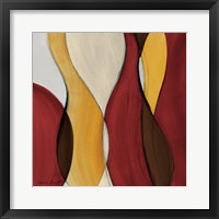 Crimson Coalescence I Framed Print