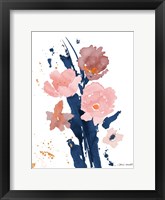 Framed Watercolor Pink Poppies II