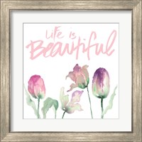 Framed 'Beautiful Dreams I' border=