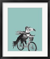 What a Wild Ride on Teal II Framed Print