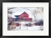 Framed Winter Barn