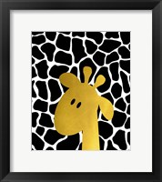 Framed Gold Baby Giraffe