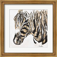 Framed 'Speckled Gold Zebra' border=