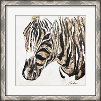 Framed 'Speckled Gold Zebra' border=