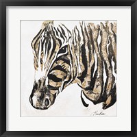 Framed Speckled Gold Zebra