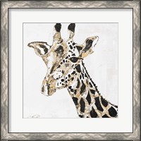 Framed 'Speckled Gold Giraffe' border=