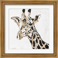 Framed 'Speckled Gold Giraffe' border=