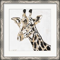 Framed 'Speckled Gold Giraffe' border=