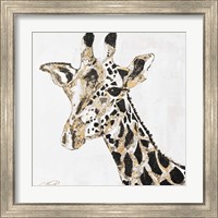 Framed 'Speckled Gold Giraffe' border=