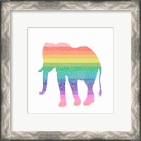 Framed 'Rainbow Elephant' border=