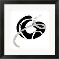 Framed Scrolling Black & White Abstract  I