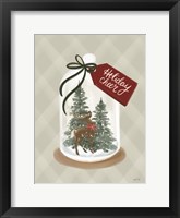 Holiday Cheer Snow Globe Framed Print