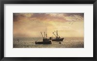 Framed Bar Harbor Lobster Boats