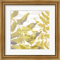 Framed 'Yellow-Gray Leaves 1' border=