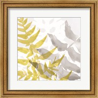 Framed 'Yellow-Gray Leaves 2' border=